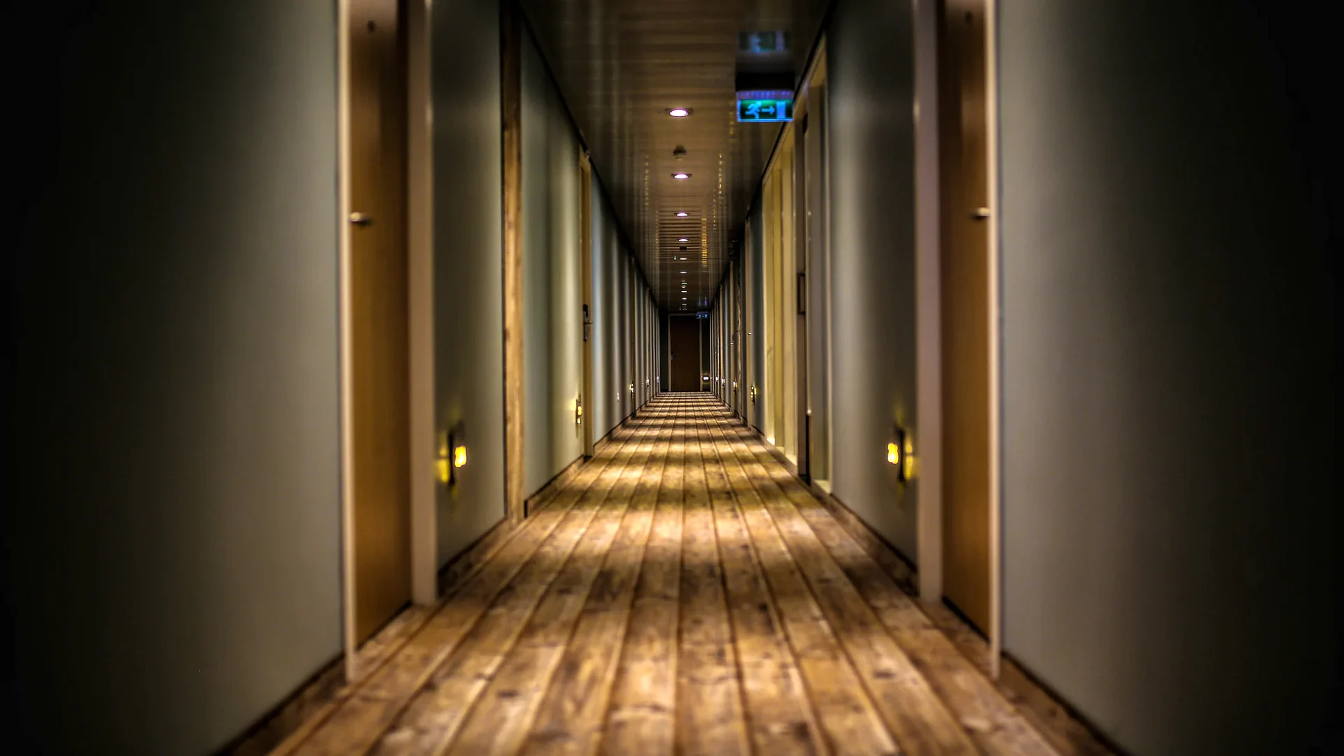 Korridor på Hotell Gustaf i Götene